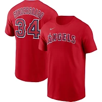 Nike Noah Syndergaard Los Angeles Angels Name  Number T-Shirt