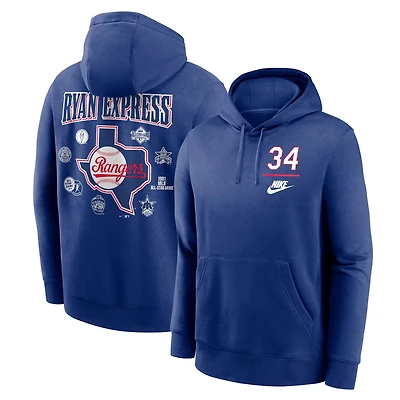Nike Nolan Ryan Texas Rangers 2024 MLB All-Star Game Legends Club Fleece Pullover Hoodie