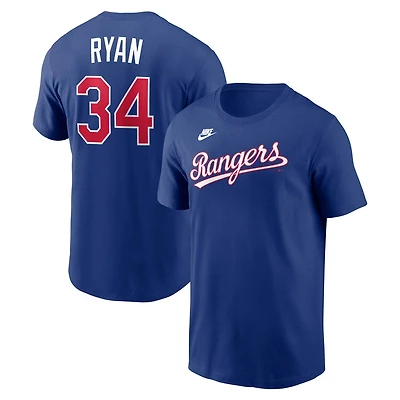 Nike Nolan Ryan Texas Rangers Cooperstown Collection Name Number T-Shirt