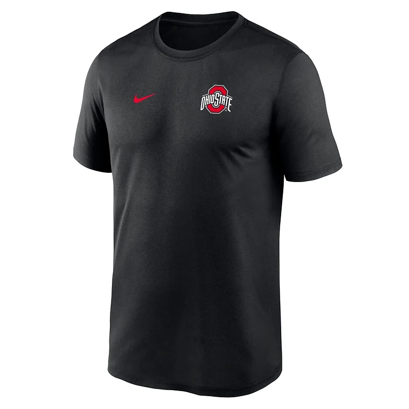 Nike Ohio State Buckeyes 2025 Sideline Small Logo Legend Performance T-Shirt