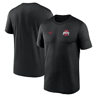 Nike Ohio State Buckeyes 2025 Sideline Small Logo Legend Performance T-Shirt