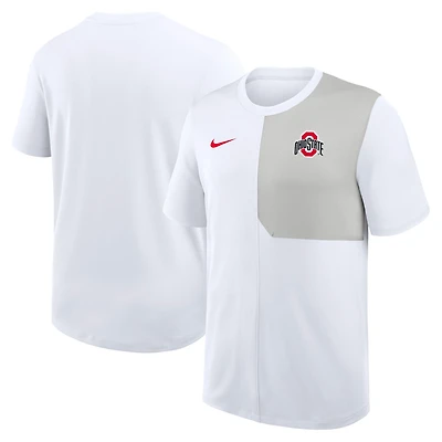 Nike Ohio State Buckeyes 2025 Sideline UV Performance Coach T-Shirt
