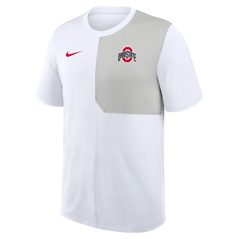 Nike Ohio State Buckeyes 2025 Sideline UV Performance Coach T-Shirt