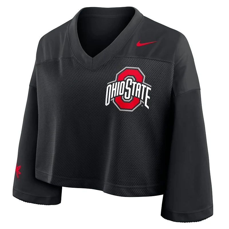 Nike Ohio State Buckeyes Cropped Mesh Dri-FIT Fashion Jersey
