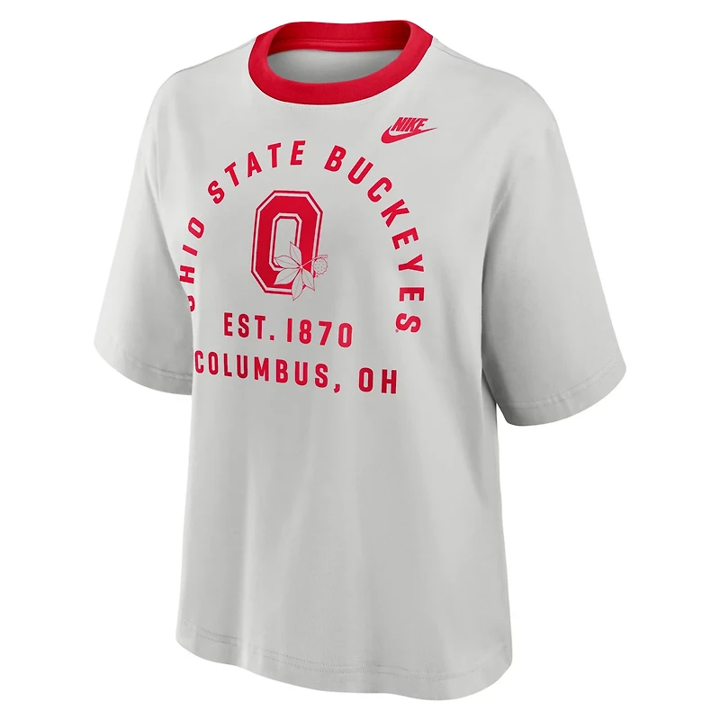 Nike Ohio State Buckeyes Legacy Arch Script Boxy T-Shirt