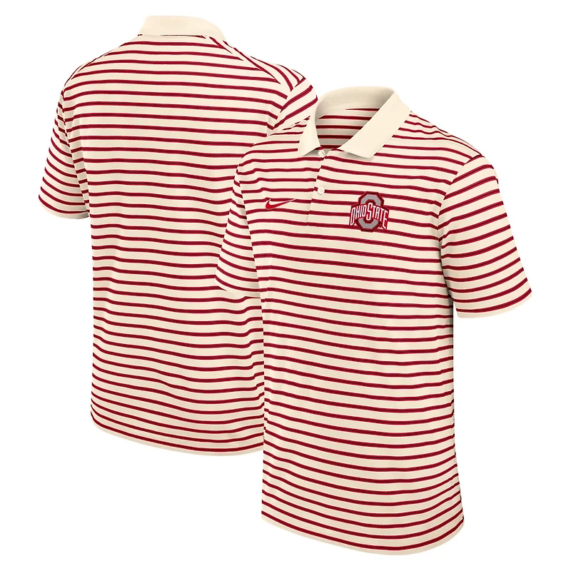 Nike Ohio State Buckeyes Solid Foundation Striped Performance Polo