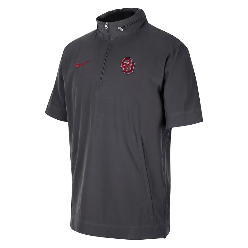 Nike Oklahoma Sooners Coaches Half-Zip Short Sleeve Jacket