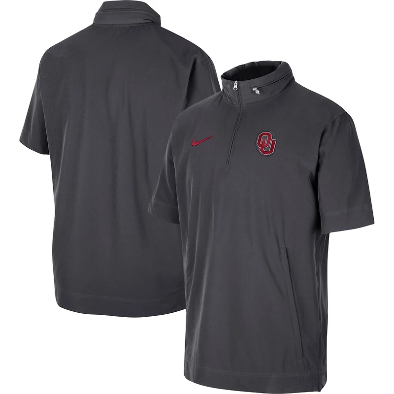 Nike Oklahoma Sooners Coaches Half-Zip Short Sleeve Jacket