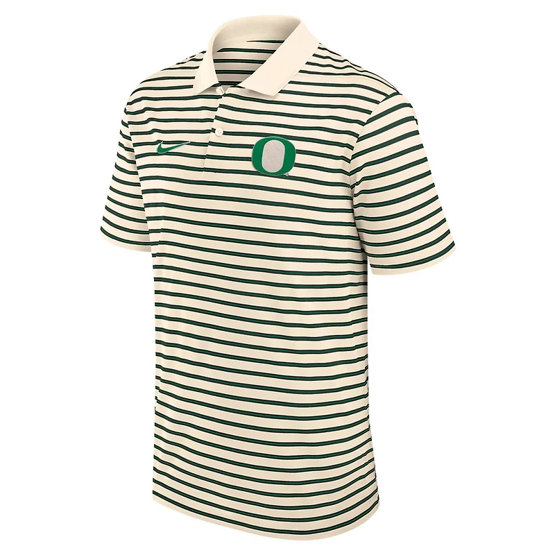 Nike Oregon Ducks Primary Logo Striped Dri-FIT Polo