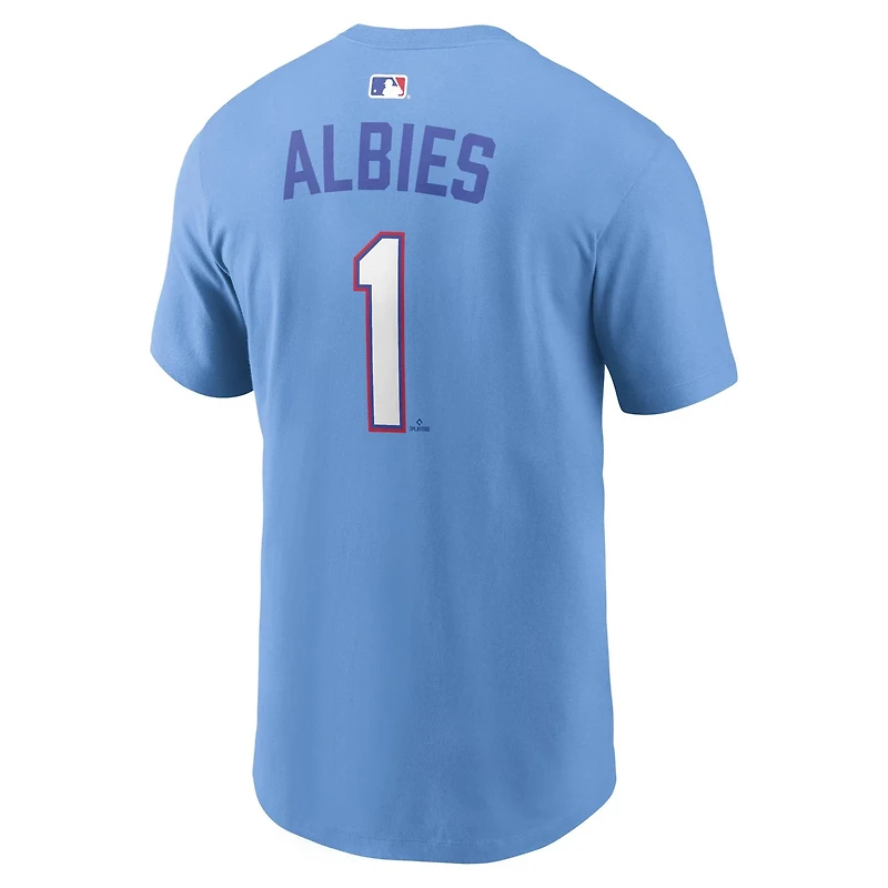 Nike Ozzie Albies Light Atlanta Braves 2026 City Connect Name  Number T-Shirt