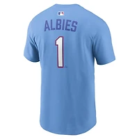Nike Ozzie Albies Light Atlanta Braves 2026 City Connect Name  Number T-Shirt