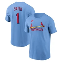 Nike Ozzie Smith Light St Louis Cardinals Cooperstown Collection Name  Number T-Shirt