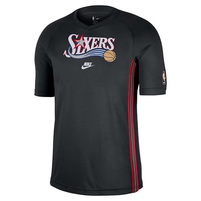 Nike Philadelphia 76ers Classic Edition Hardwood Classics Authentic Game Shooting T-Shirt
