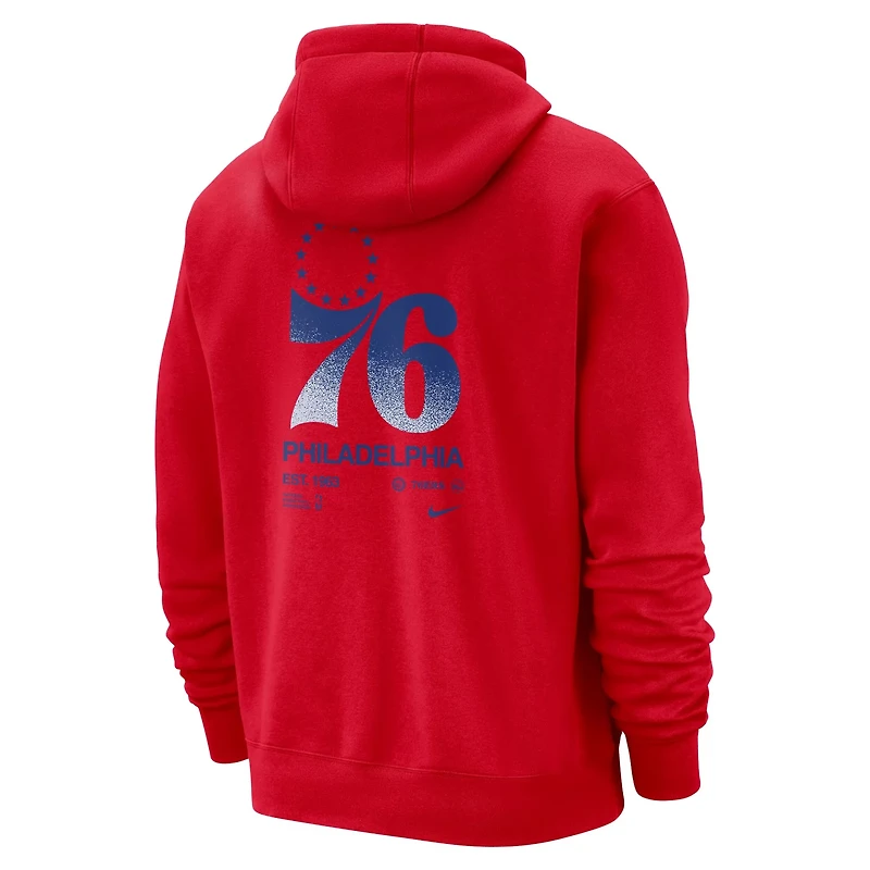 Nike Philadelphia 76ers Courtside Club Pullover Hoodie