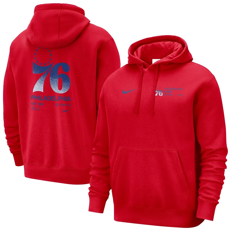 Nike Philadelphia 76ers Courtside Club Pullover Hoodie