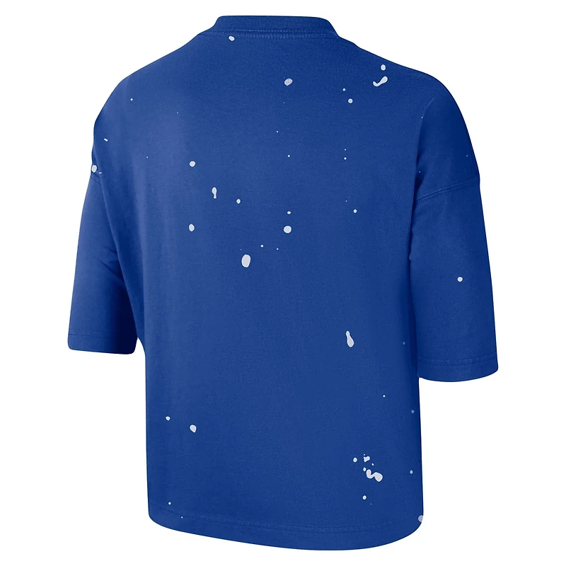 Nike Philadelphia 76ers Courtside Splatter Cropped T-Shirt