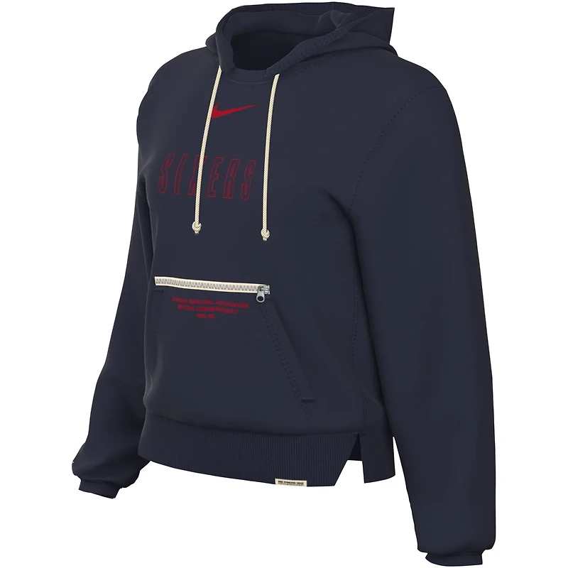 Nike Philadelphia 76ers Courtside Standard Issue Performance Pullover Hoodie