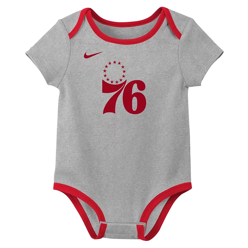 Nike Philadelphia 76ers Three-Pack Bodysuit Set