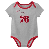 Nike Philadelphia 76ers Three-Pack Bodysuit Set