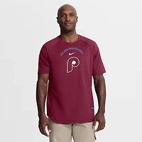 Nike Philadelphia Phillies Authentic Collection Batting Practice Pre-Game Raglan Dri-FIT Top