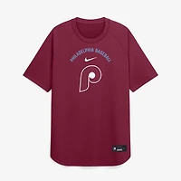 Nike Philadelphia Phillies Authentic Collection Batting Practice Pre-Game Raglan Dri-FIT Top