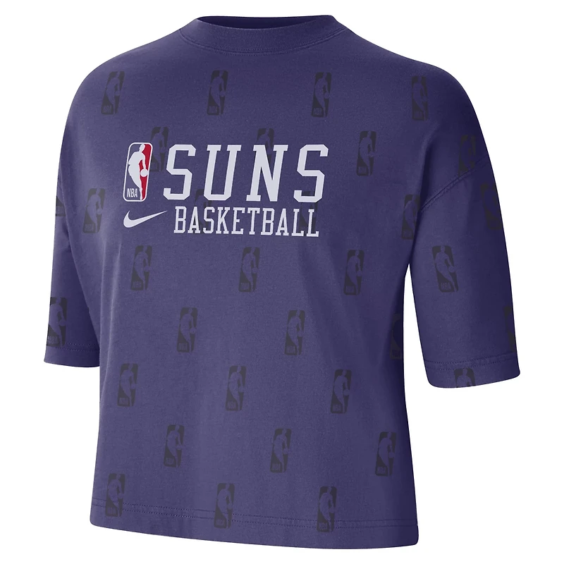 Nike Phoenix Suns Allover NBA Logo Boxy T-Shirt