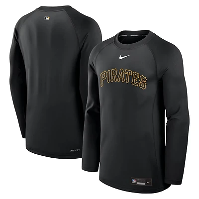 Nike Pittsburgh Pirates Authentic Collection Game Time Raglan Performance Long Sleeve T-Shirt