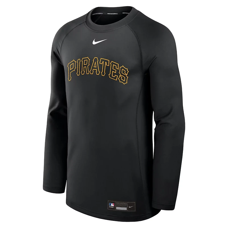 Nike Pittsburgh Pirates Authentic Collection Game Time Raglan Performance Long Sleeve T-Shirt
