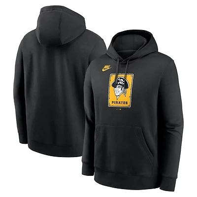 Nike Pittsburgh Pirates Cooperstown Collection Logo Club Pullover Hoodie