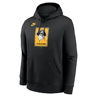 Nike Pittsburgh Pirates Cooperstown Collection Logo Club Pullover Hoodie