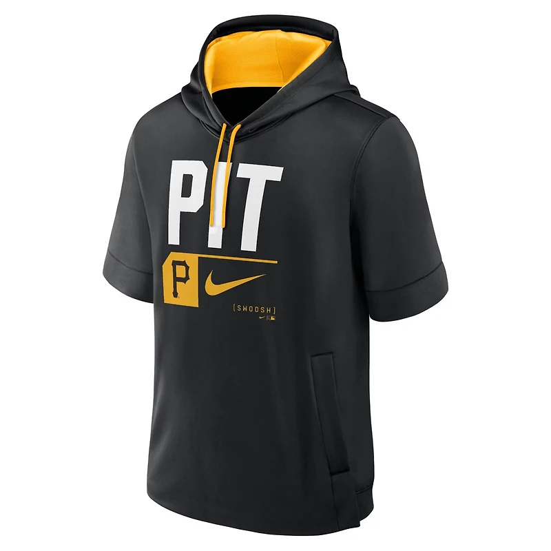 Nike Pittsburgh Pirates Tri Code Lockup Short Sleeve Pullover Hoodie