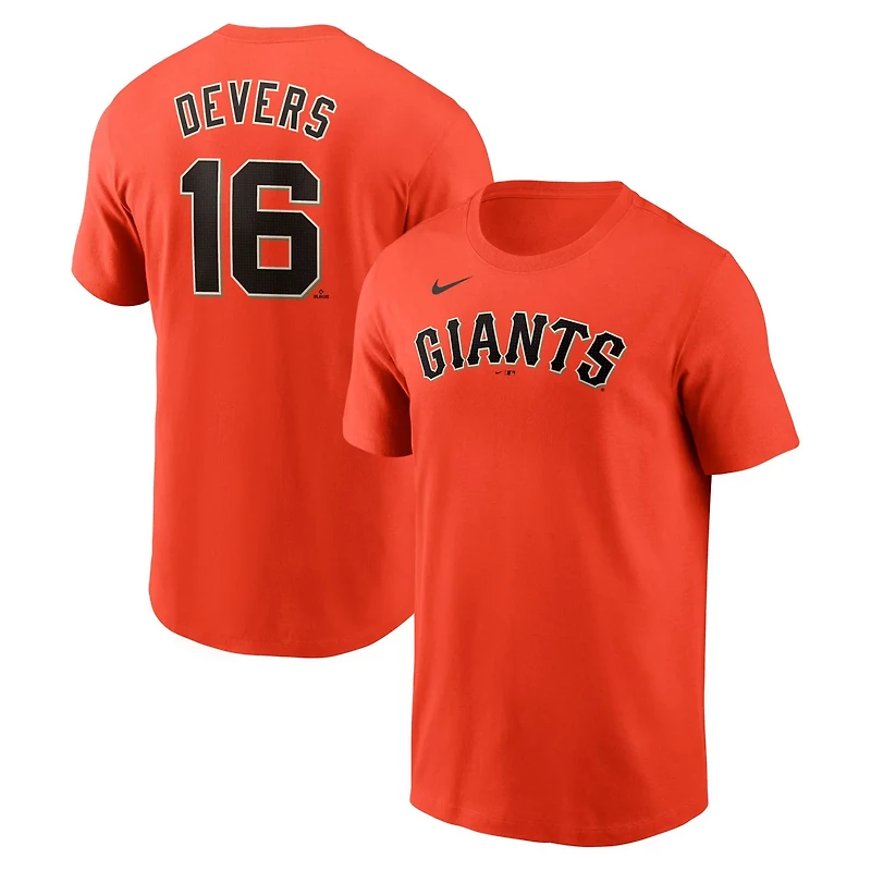 Nike Rafael Devers San Francisco Giants Name Number T-Shirt