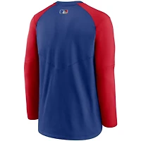 Nike /Red Chicago Cubs Authentic Collection Pregame Performance Raglan Pullover Sweatshirt