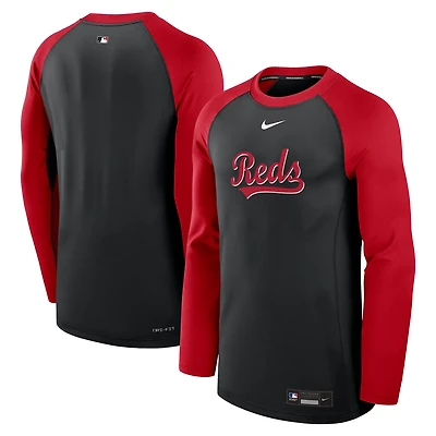 Nike Red Cincinnati Reds Authentic Collection Game Time Raglan Performance Long Sleeve T-Shirt