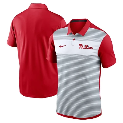 Nike Red Philadelphia Phillies Vapor Striped Performance Polo