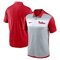 Nike Red Philadelphia Phillies Vapor Striped Performance Polo