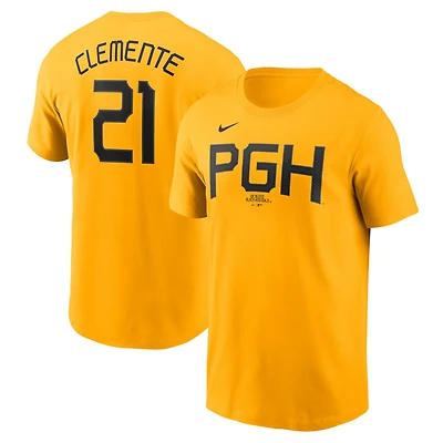 Nike Roberto Clemente Pittsburgh Pirates City Connect Fuse Name  Number T-Shirt