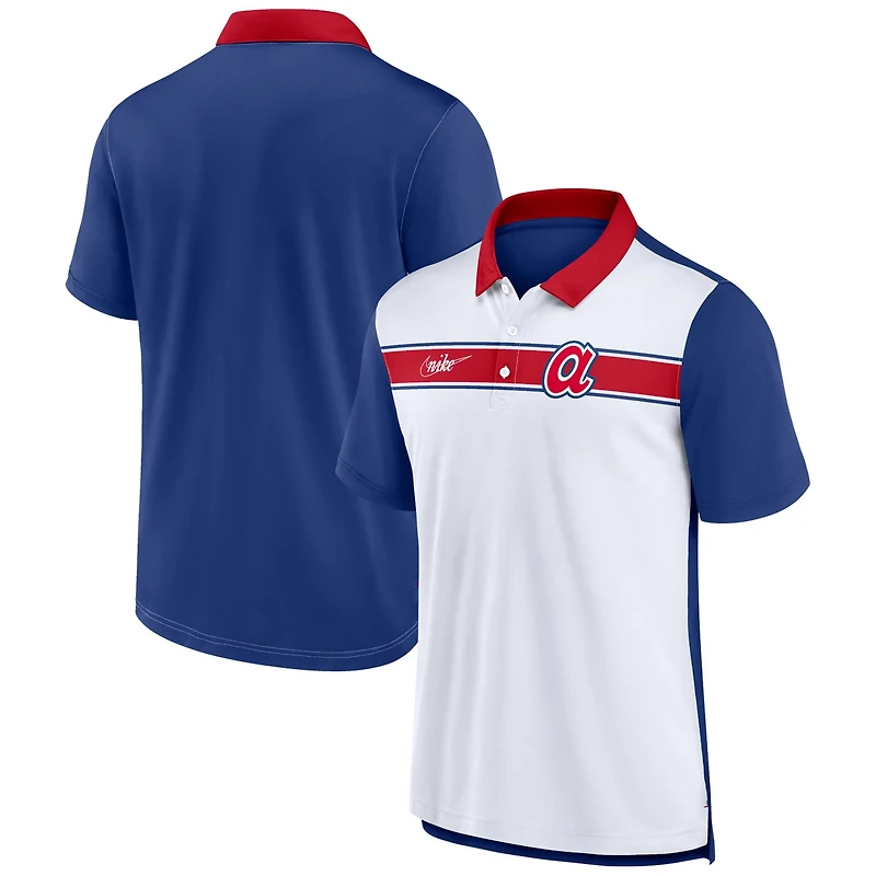 Nike /Royal Atlanta Braves Rewind Stripe Polo