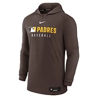 Nike San Diego Padres Authentic Collection Tri-Blend Performance Pullover Hoodie