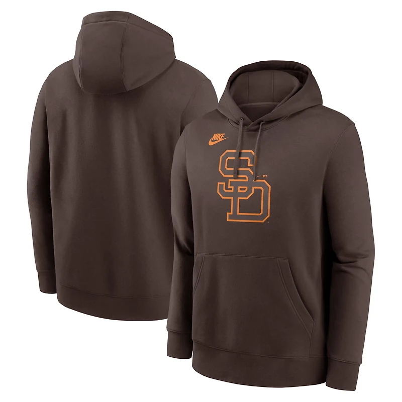 Nike San Diego Padres Cooperstown Collection Logo Club Pullover Hoodie