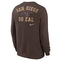 Nike San Diego Padres Statement Ball Game Fleece Pullover Sweatshirt