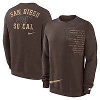 Nike San Diego Padres Statement Ball Game Fleece Pullover Sweatshirt