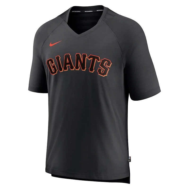 Nike San Francisco Giants Authentic Collection Pregame Raglan Performance V-Neck T-Shirt