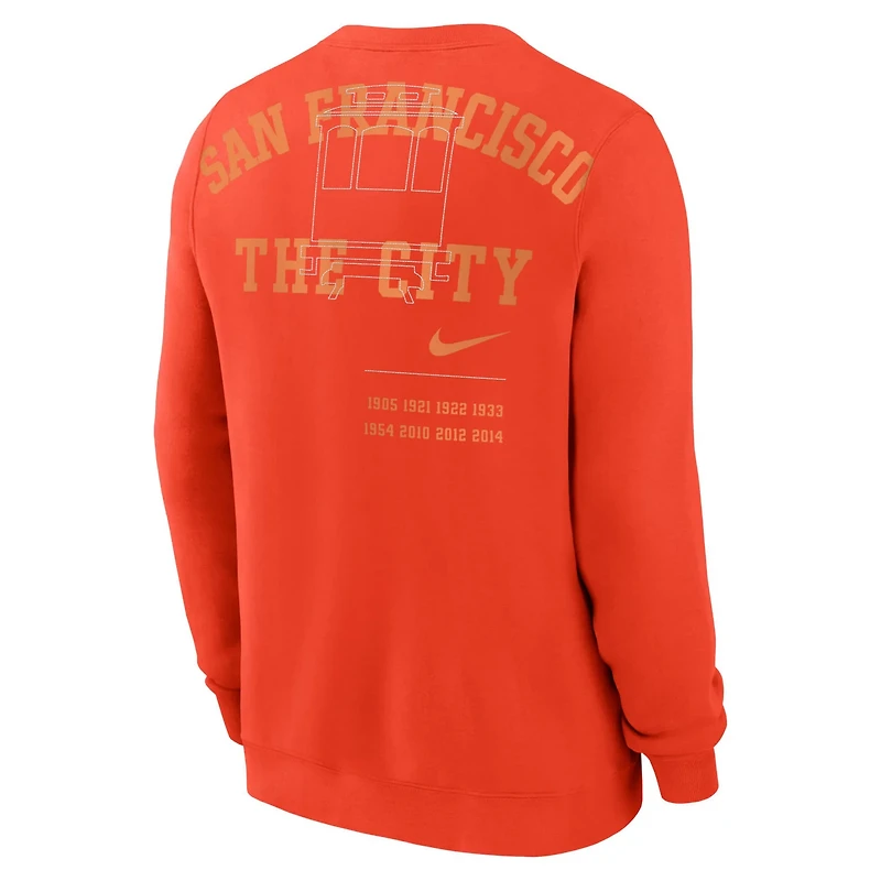 Nike San Francisco Giants Statement Ball Game Fleece Pullover Sweatshirt