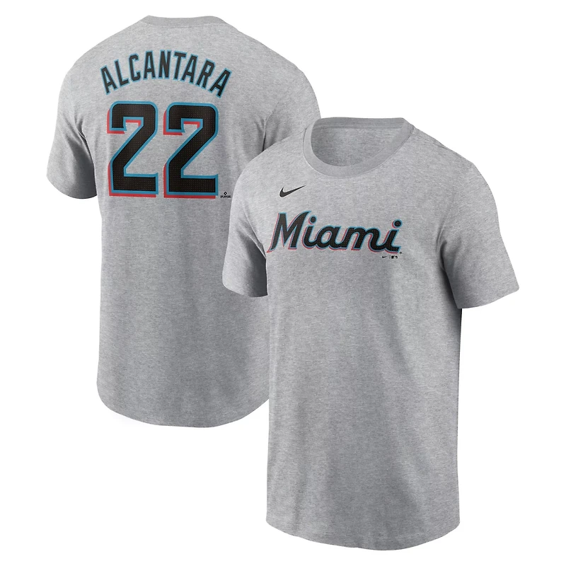 Nike Sandy Alcantara Miami Marlins Fuse Name Number T-Shirt