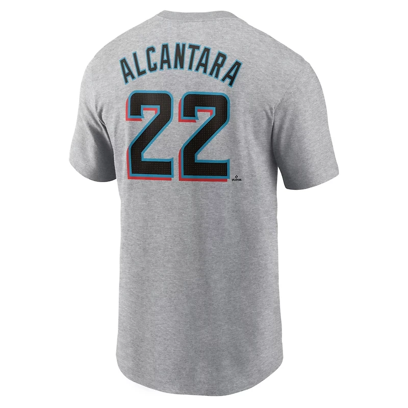 Nike Sandy Alcantara Miami Marlins Fuse Name Number T-Shirt