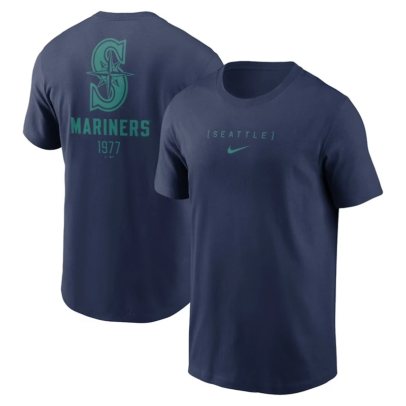 Nike Seattle Mariners Large Logo Back Stack T-Shirt