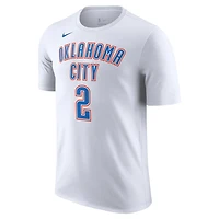 Nike Shai Gilgeous-Alexander Oklahoma City Thunder 2023/24 Association Name  Number T-Shirt