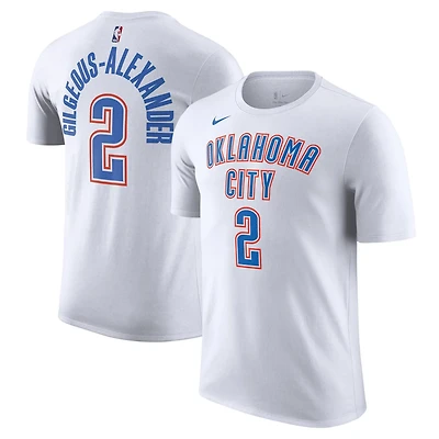 Nike Shai Gilgeous-Alexander Oklahoma City Thunder 2023/24 Association Name  Number T-Shirt