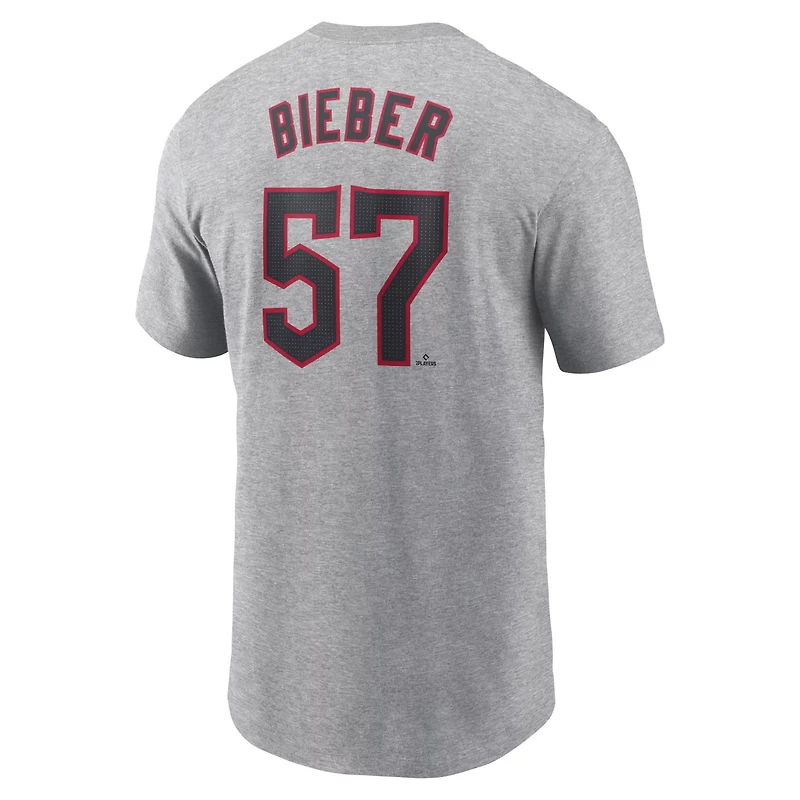 Nike Shane Bieber Cleveland Guardians Fuse Name Number T-Shirt
